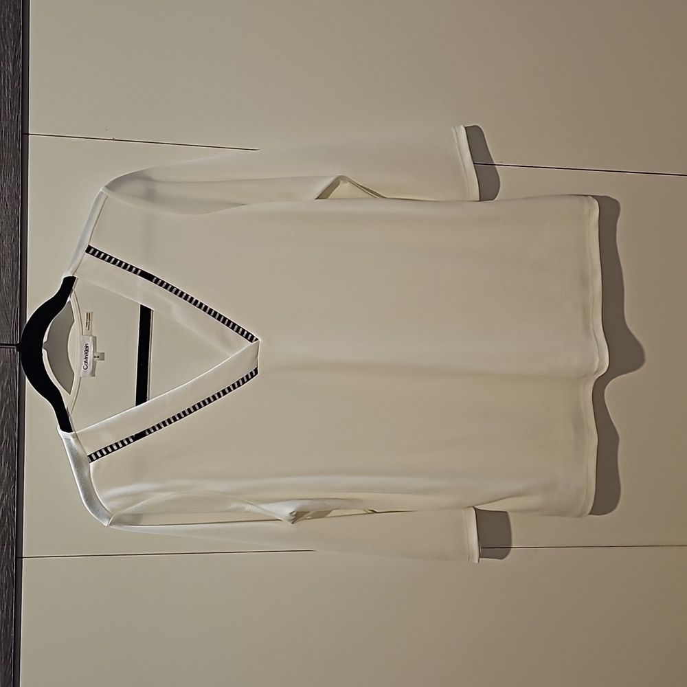 Calvin Klein 3/4 Sleeve Lined Blouse